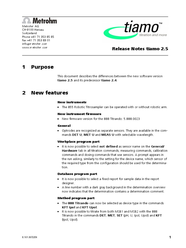 tiamo 2.5 Release Notes Summary | PDF | Microsoft Windows | Portable ...
