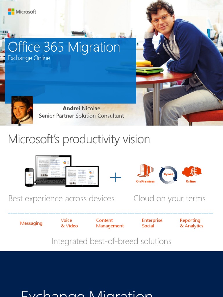 Exchange Online Migration PDF Microsoft Outlook Email