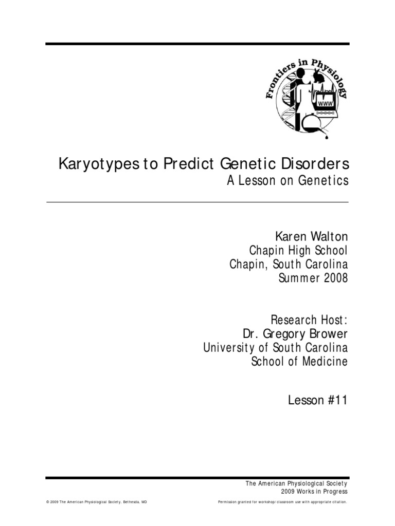 worksheet Biology Karyotype Worksheet Answers 11 walton genetics karyotype genetics