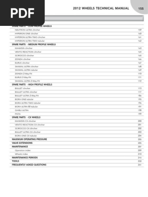 2012 Campagnolo Technical Manual Wheels-Eng