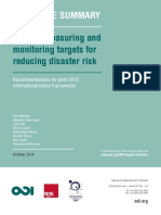 Executive Summary Setting Measuring and Monitoring Targets For Disaster Risk Reduct