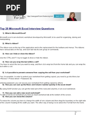 Our Excel Test Interview Diaries