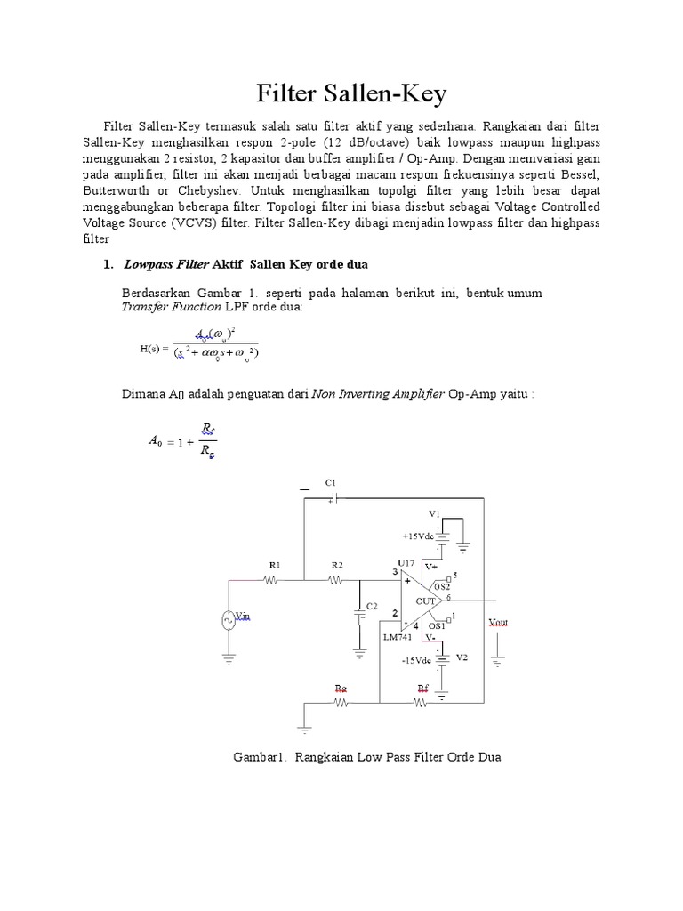 Contoh Soal Rangkaian Low Pass Filter Barisan Contoh