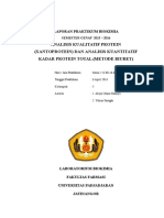 Analisis Kualitatif Protein (Xantoprotein) Dan Analisis Kuantitatif Kadar Protein Total (Metode Biuret)