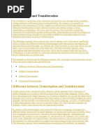 Transcription and Transliteration