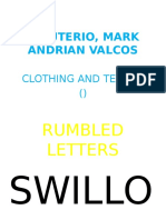 Eleuterio, Mark Andrian Valcos: Clothing and Textile