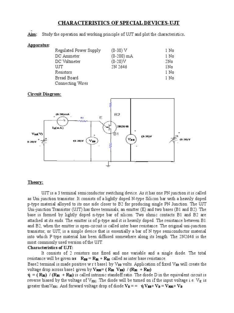 UJT Characteristics.doc PN Junction Diode