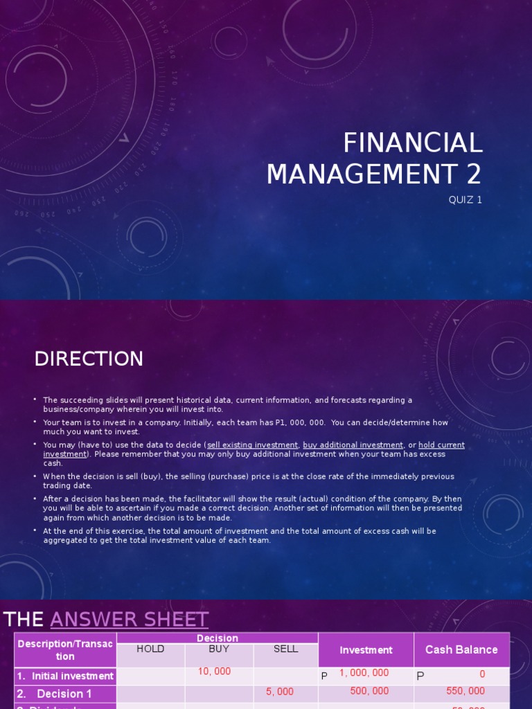 1 Investment Decision Download Free PDF Investing Dividend