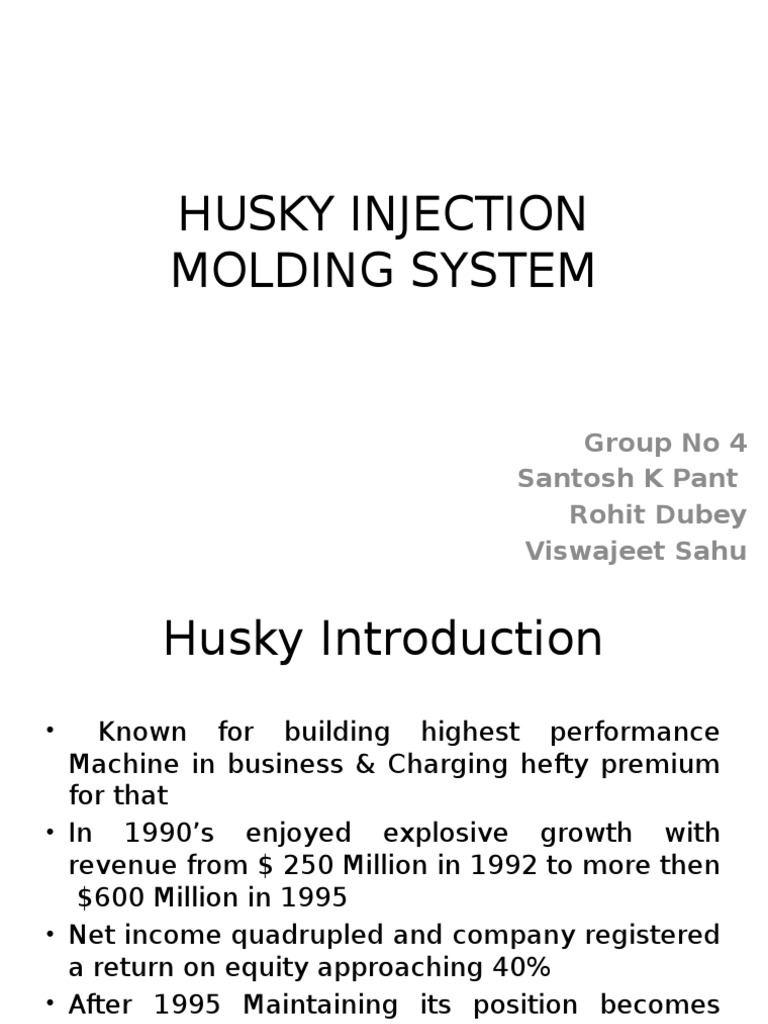 Husky Injection Molding System Competition Plastic