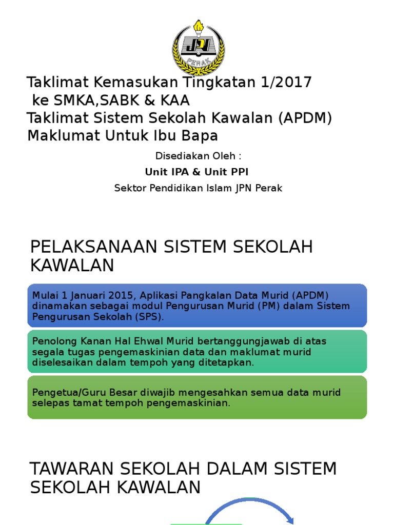 Taklimat Sekolah Kawalan Negeri Perak 2017 Pptx