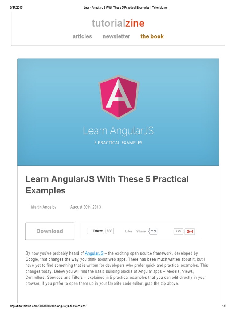 Learn AngularJS With These 5 Practical Examples - Tutorialzine | PDF ...