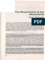 SHKLOVSKY, Viktor - The Resurrection of The Word