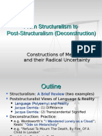 From Structuralism To Post-Structuralism (Deconstruction)