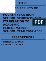 The Ncae Results of SFC