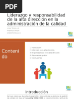 Liderazgo y Responsabilidad de La Alta Dirección En