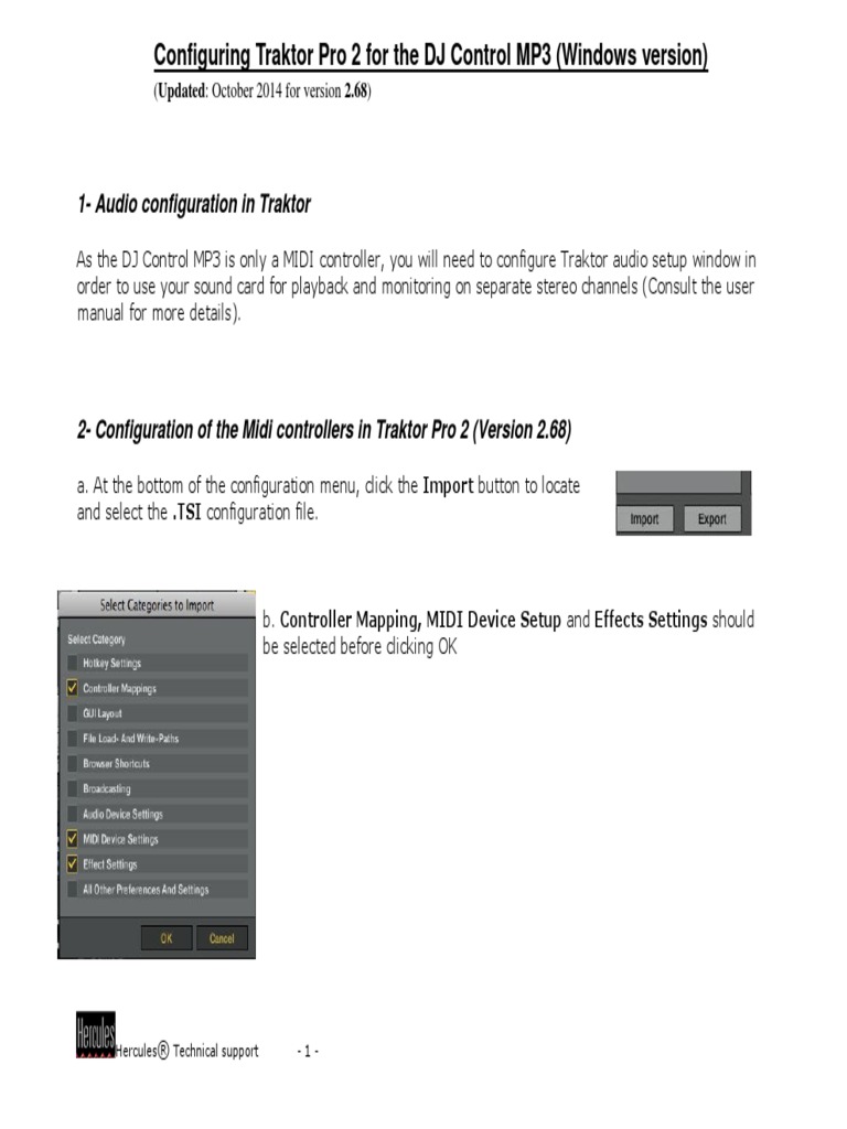 Traktor Pro Settings