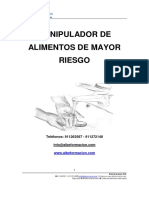 Manipulador de Alimentos de Mayor Riesgo