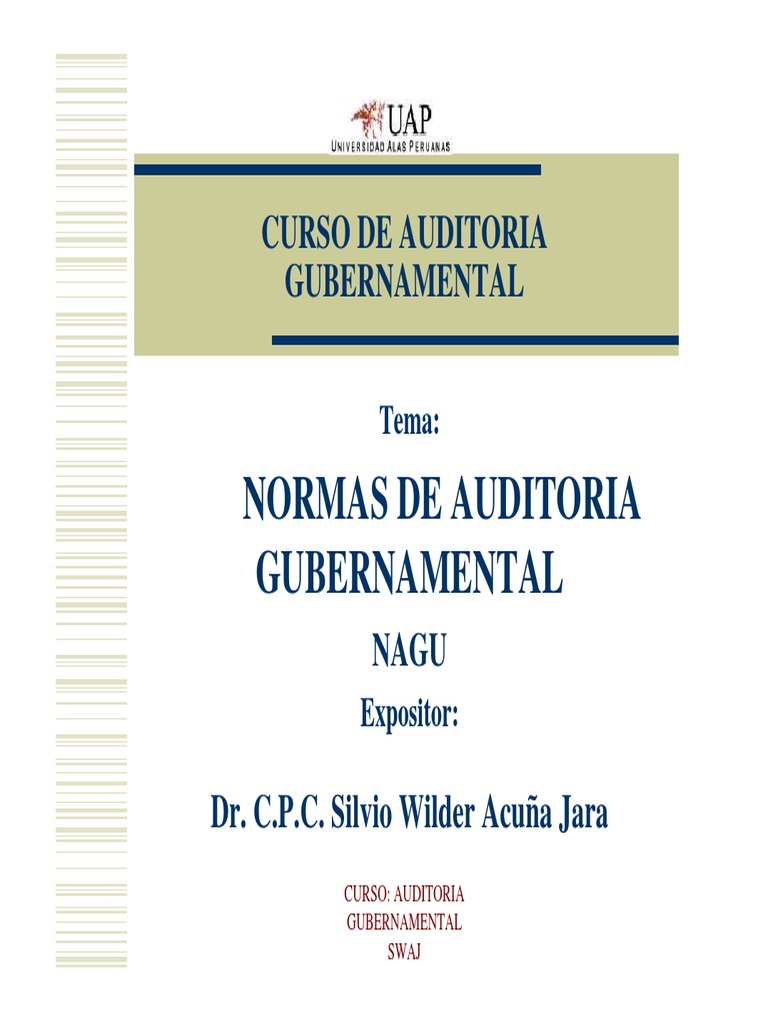 Normas de Auditoria Gubernamental | PDF | Contralor | Planificación