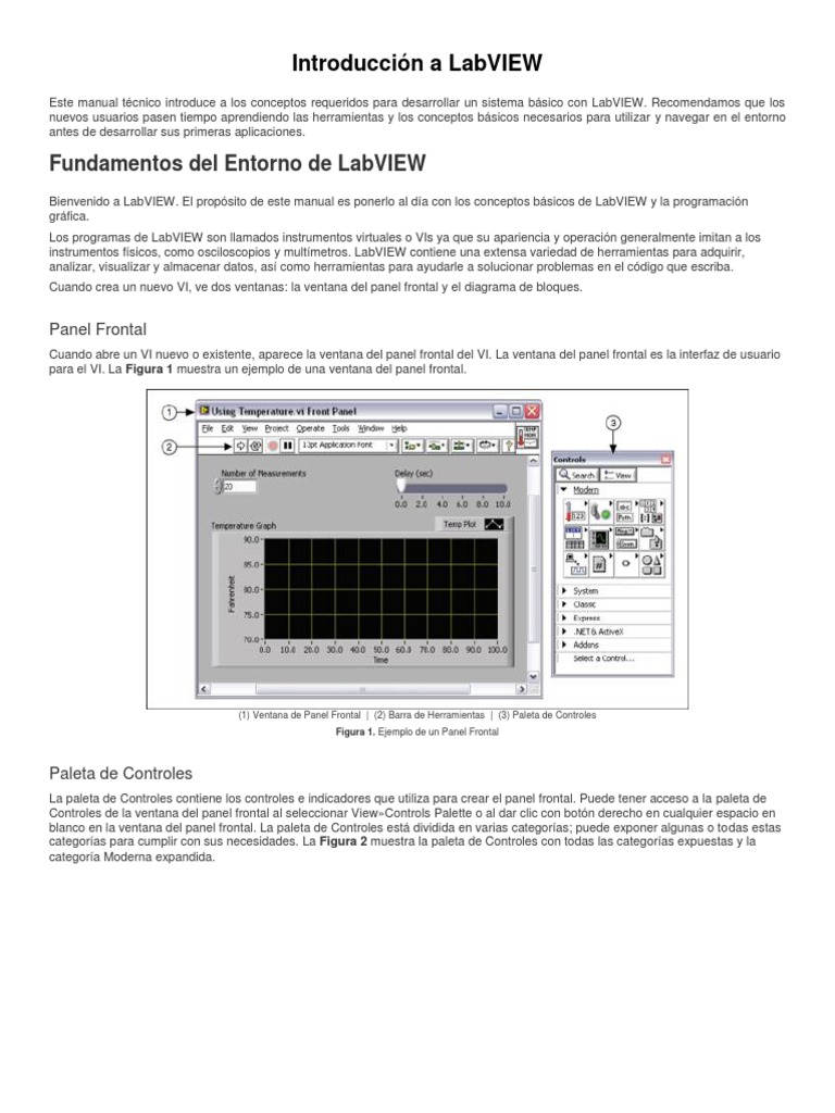 Introducción a LabVIEW y su Entorno | PDF | Point and Click | Ventana ...