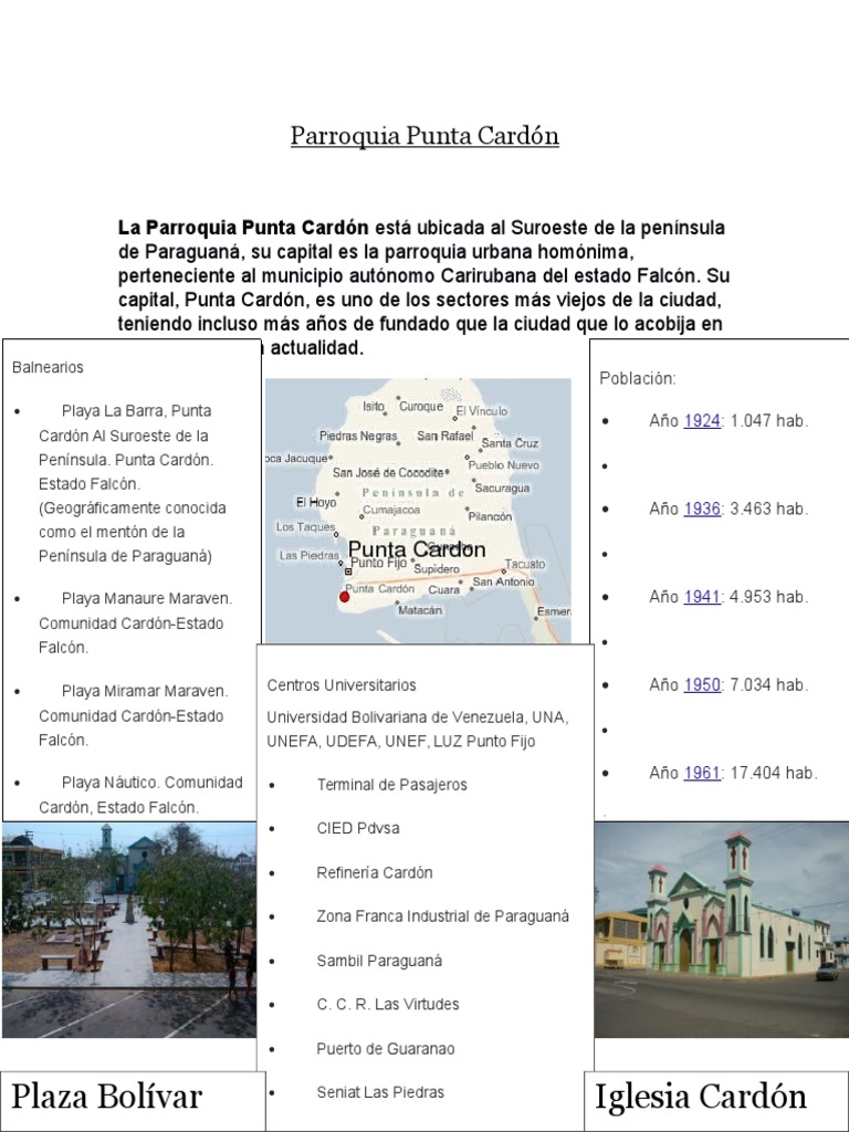 Parroquia Punta Cardón en Falcón | PDF | Viajes y turismo