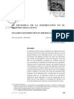 La Dinámica de La Instrucción en El Proceso Educativo.