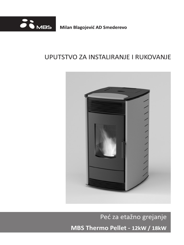 Uputstvo Za Upotrebu MBS Thermo PELLET 12kW 18kW SR | PDF