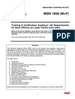 MSN 1858 (M+F) : Training & Certification Guidance: UK Requirements For Deck Officers On Large Yachts (Over 24m)