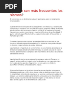 Dónde Son Más Frecuentes Los Sismos