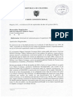 Corte Constitucional de Colombia. Caso T-5085945 Miguel Antonio Camargo Peña