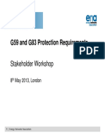 G-59 and G-83 Protection Requirements Stakeholder Workshop - London