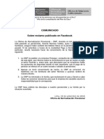 Comunicado 003 - Onp - Reclamo Sobre Billetes Falsos.