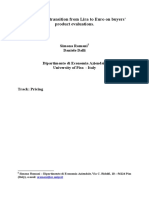 Effects of The Transition From Lira To Euro On Buyers' Product Evaluations