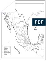 Mapa Mexico Con Division y Nombres