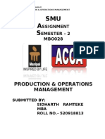 MB0028 Production & Operations Management