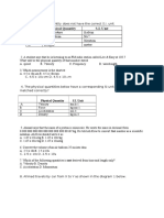 Physical Quantity S.I. Unit