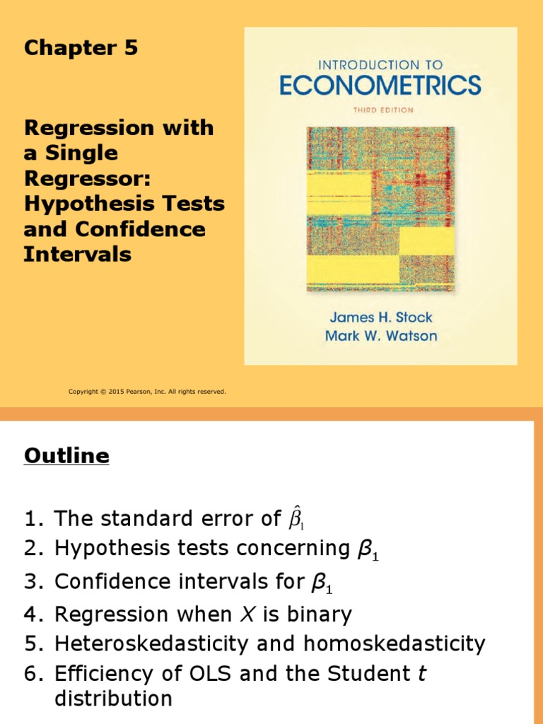 Econometrics Chapter 5 PPT slides Heteroscedasticity Regression