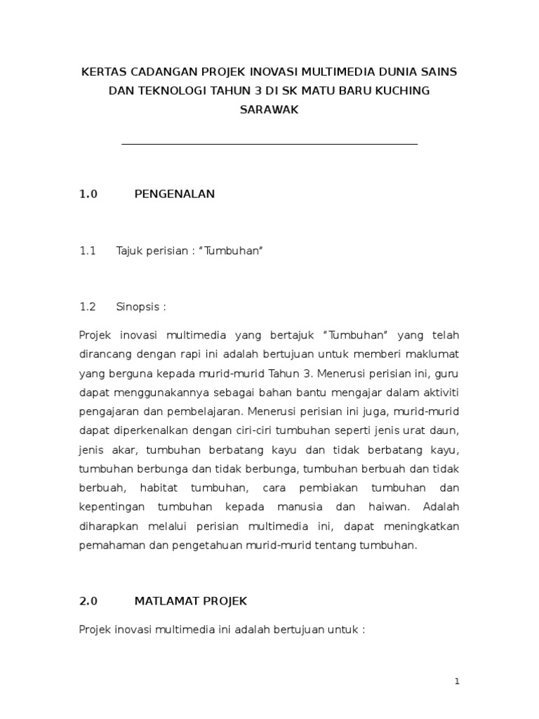 Kertas Cadangan Projek Inovasi Doc