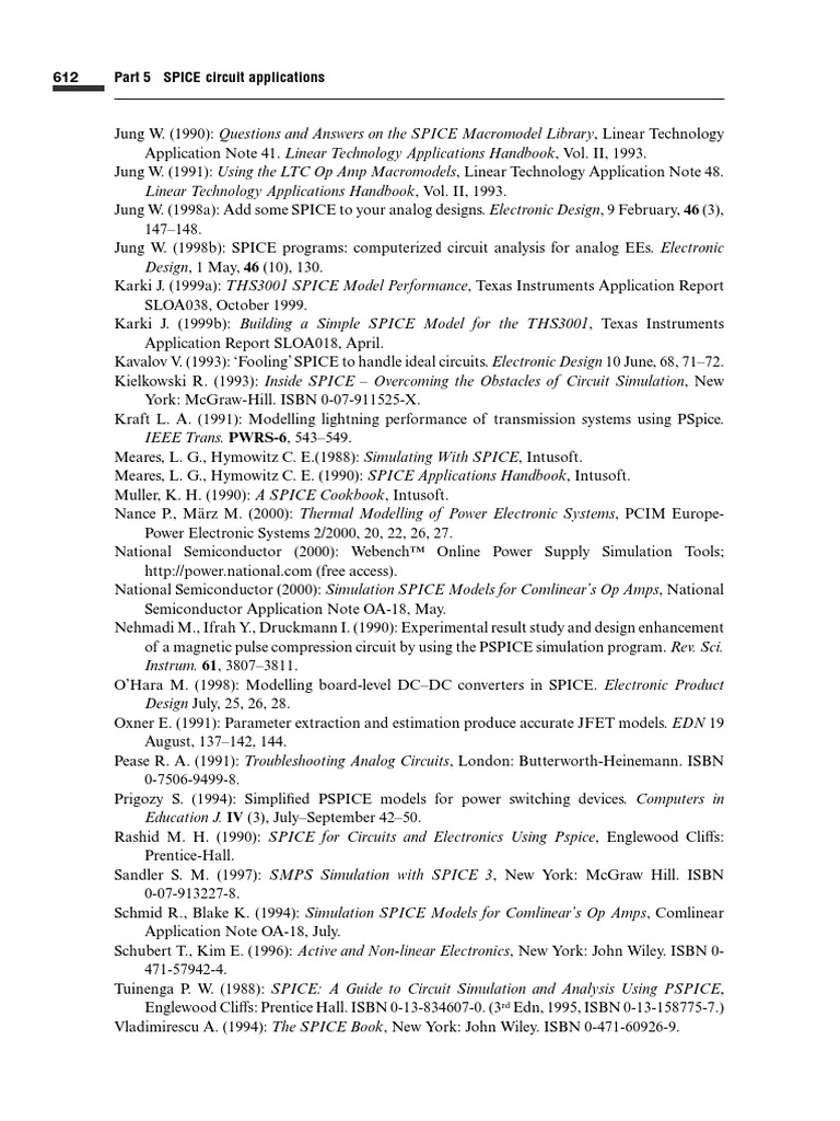 Linear Technology Applications Handbook 612 Part 5 SPICE Circuit Applications PDF