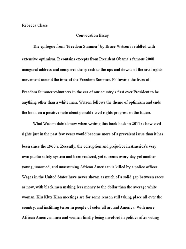 Freedom summer summary picture