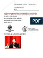 FILOSOFÍA, NEUROPLASTICIDAD Y ECOSISTEMAS DISCURSIVOS. Dr. Adolfo Vásquez Rocca