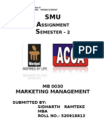 MB0030 Marketing Management