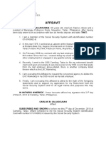 Affidavit: I, CARLOS B. CALUSCUSAN, 60 Years Old, Married, Filipino Citizen and A