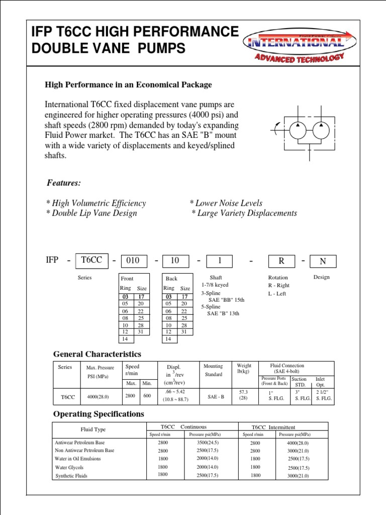 T6DC Valve | PDF | Bearing (Mechanical) | Pump