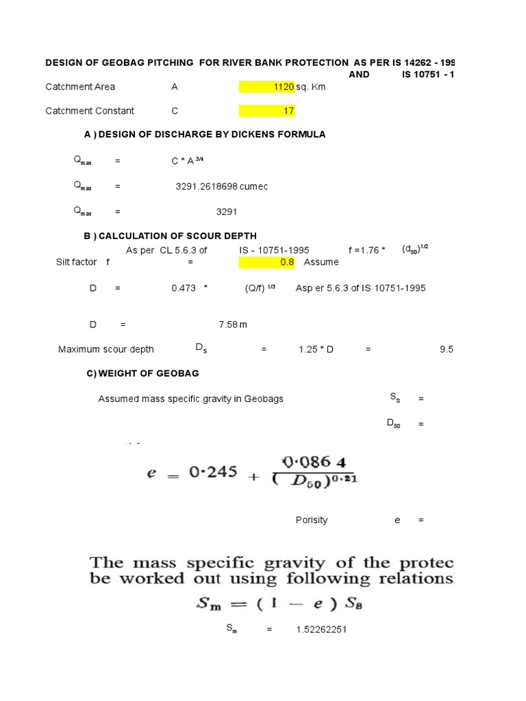 Geo Bag Pitching On Sloping Area | PDF