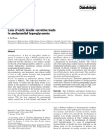 Loss of Early Insulin Secretion Leads To Postprandial Hyperglycaemia