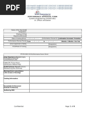 Appraisal Form