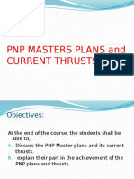 PNP MASTERS PLANS and CURRENT THRUSTS 2015