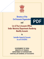 Directory of Civil Accounts Offices & PAOs in India