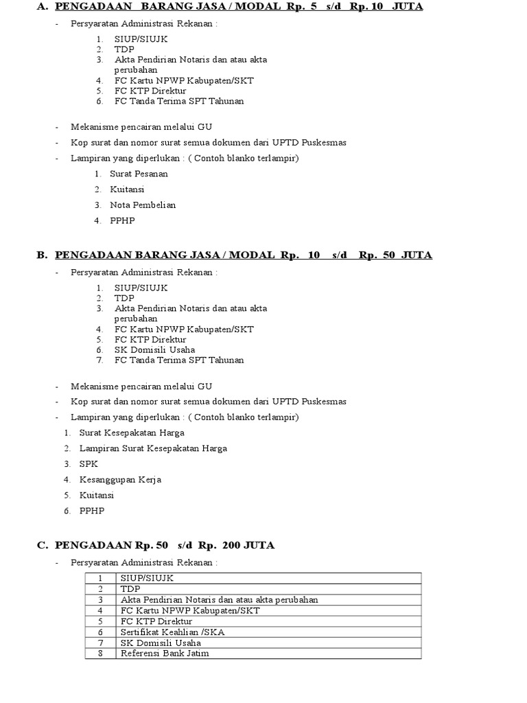 Form Surat Pesanan Barang 5 10 Juta