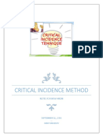 Critical Incidence Method